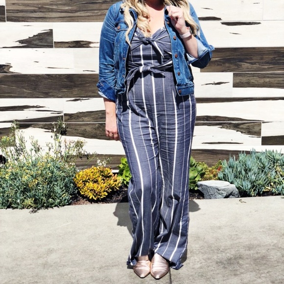socialite tie front jumpsuit